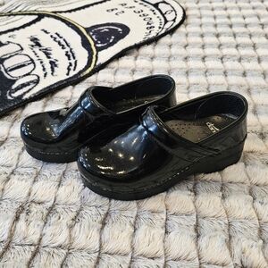 Dansko Professional Black Patent clogs